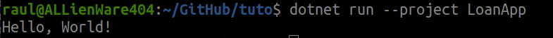shell output